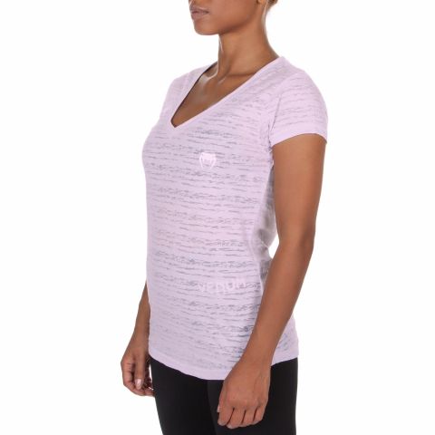 T-shirt Femme Col V Venum Essential - Lilas clair