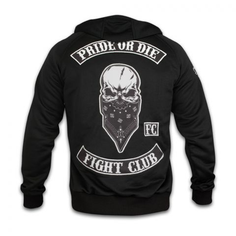 Sweat à capuche et zip Pride or Die "Fight Club" - Noir
