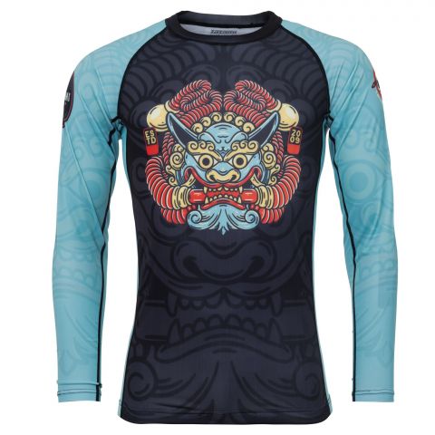T-Shirt de Compression Eco Tatami Fightwear Strike Hard - Noir/Bleu