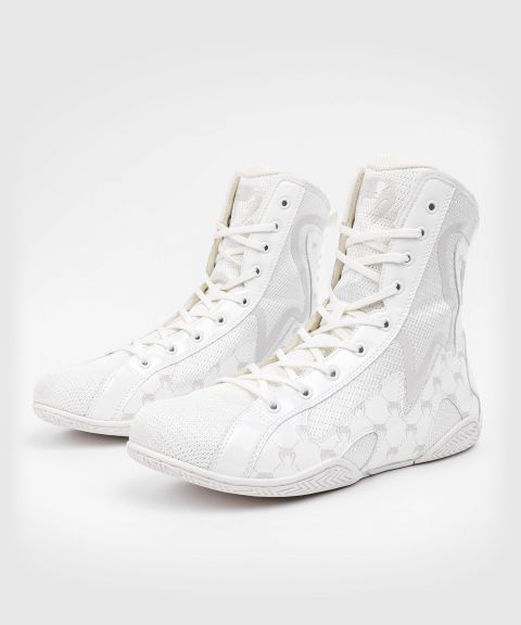 Chaussures de boxe Venum Elite Evo Monogram - Blanc/Blanc Cassé