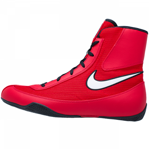 Chaussures de boxe semi-montantes Nike Machomai 2  - Rouge/Blanc