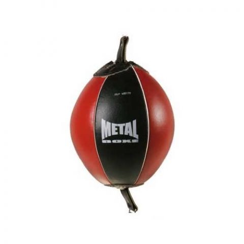 Ballon de frappe double élastique Metal Boxe - Noir/Rouge
