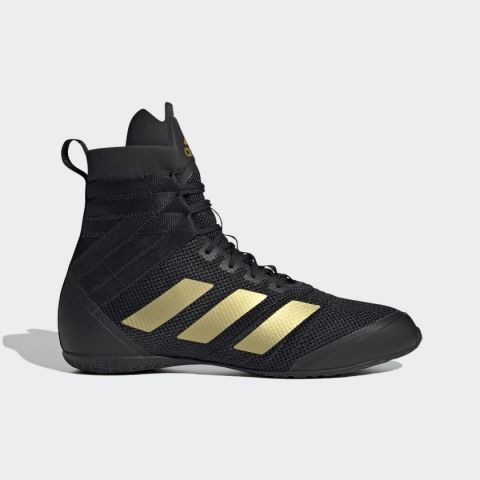 Chaussures de boxe Adidas Speedex 18 - Noir/Or Mat