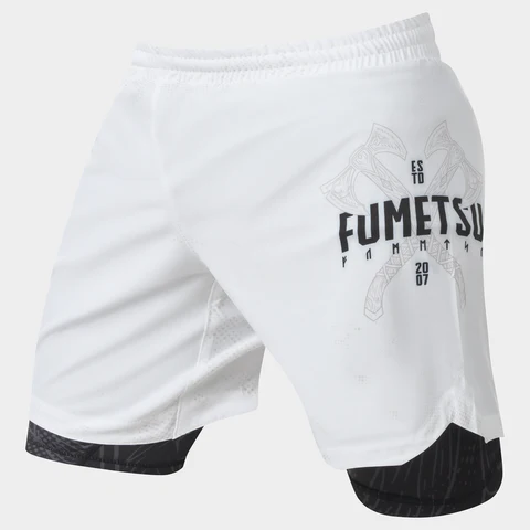 Fightshort Fumetsu Dual Layer Berserker - Blanc/Noir