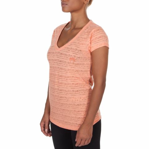 T-shirt Femme Col V Venum Essential - Abricot