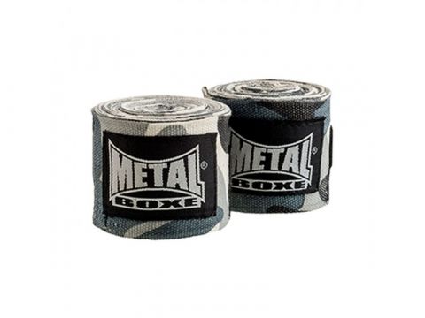 Bandages de boxe Metal Boxe - Camo Gris - 2,5 mètres