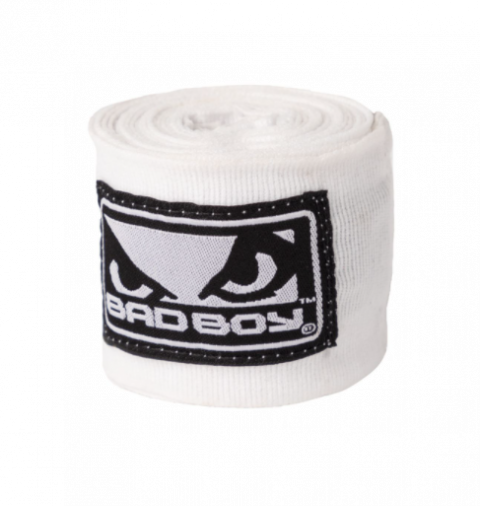 Bandages de Boxe Bad Boy - 4.5 Mètres - Blanc/Noir