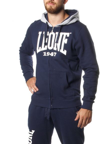 Sweatshirt à zip Leone - Bleu marine