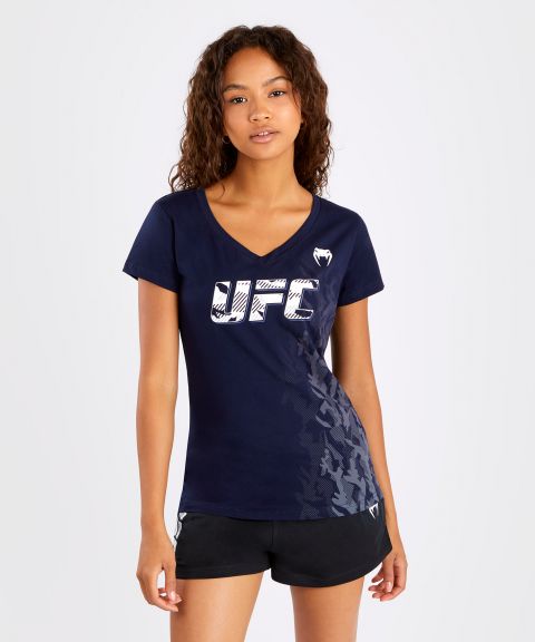 T-shirt Manches Courtes Femme UFC Venum Authentic Fight Week - Bleu Marine
