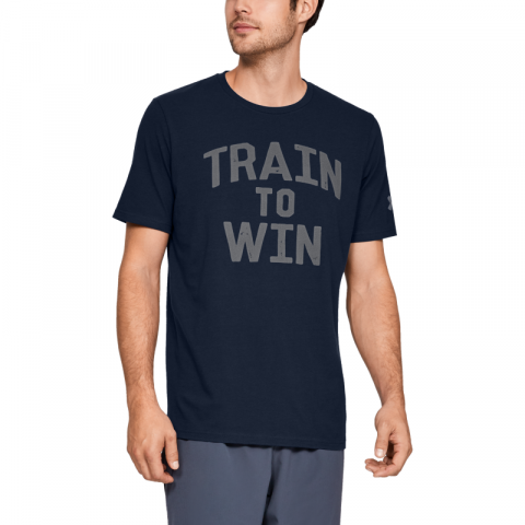 T-shirt Under Armour Train to Win - Bleu Marine