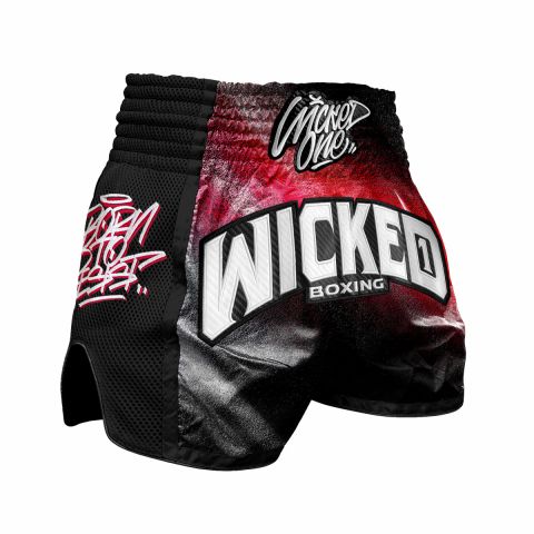 SHORT DE MUAY - THAI WICKED ONE RED LINE - Rouge