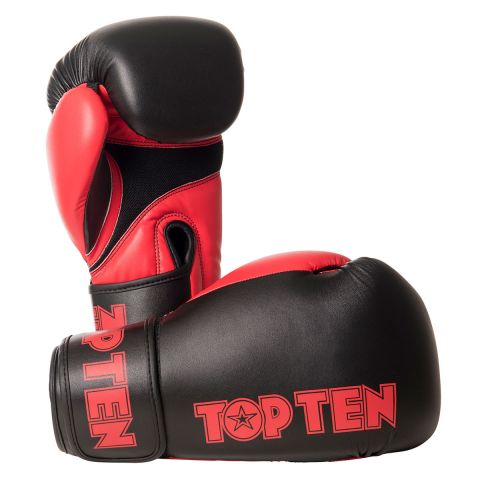 Gants de boxe américaine Top Ten XLP - Noir/Rouge