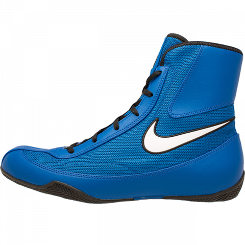 Chaussures de boxe semi-montantes Nike Machomai 2  - Bleu/Blanc