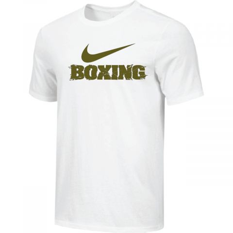 T-Shirt d'Entraînement Nike Boxing - Blanc/Or