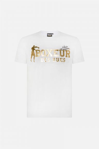 T-shirt Boxeur des Rues French Flag - Blanc/Or